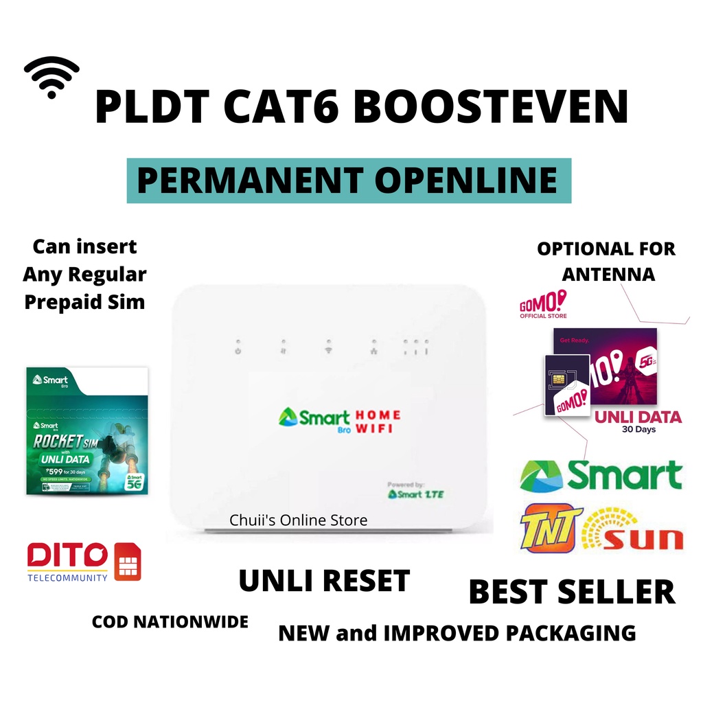 OPENLINE PLDT CAT6 BOOSTEVEN R281 FREE 10GB SMART HOME WIFI Shopee