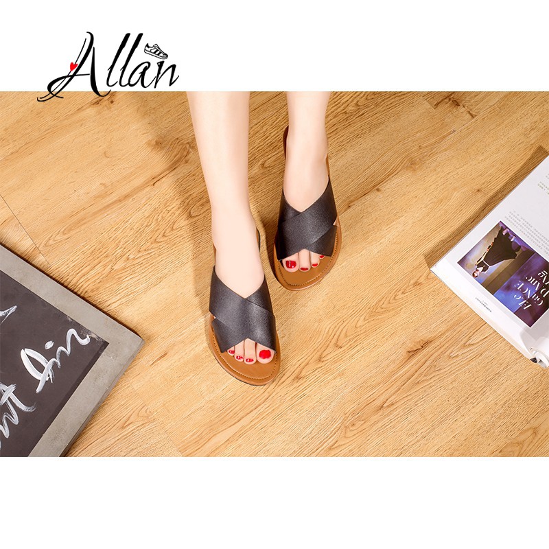 Allanshoes HOT Korean Fashion Flat Sandals For Women HighQuality Sandal