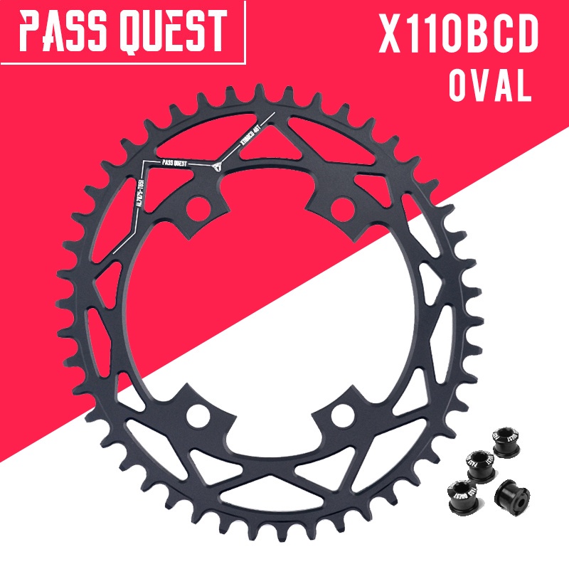 Pass Quest X Bcd Oval Road Bike Chain Ring Crankset T T Narrow