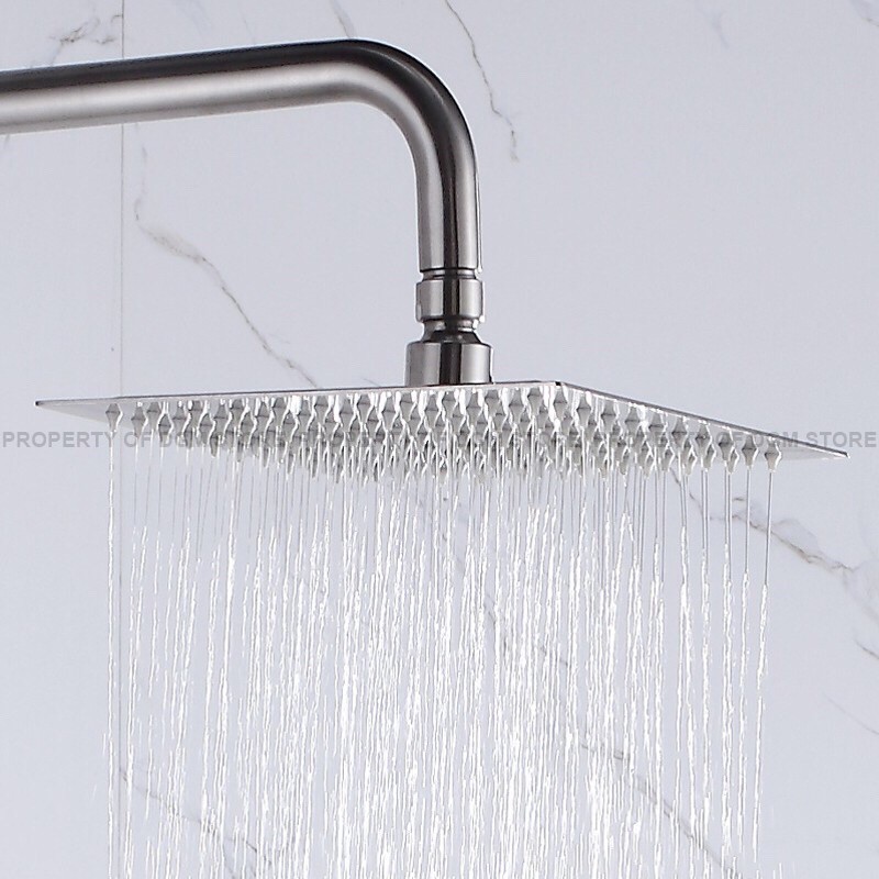 RCG High Quality 304 Stainless Steel Hot And Cold Shower Set Rainfall Shower Faucet Set Shopee