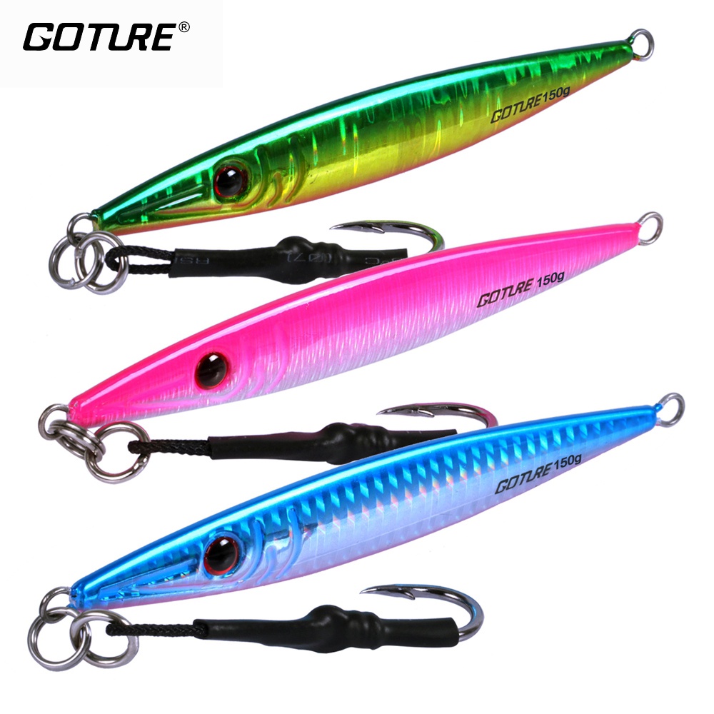 Goture Fast Jig Metal Spoon Fishing Lure Baits Vertical Jigging Lure