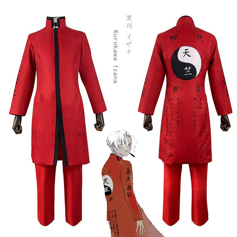 Anime Tokyo Revengers Izana Kurokawa Cosplay Costume Tenjiku Trench