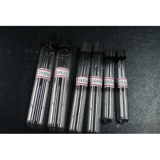 Pcs Per Order Black Screw Cap Test Tubes Round Bottom Borosilicate