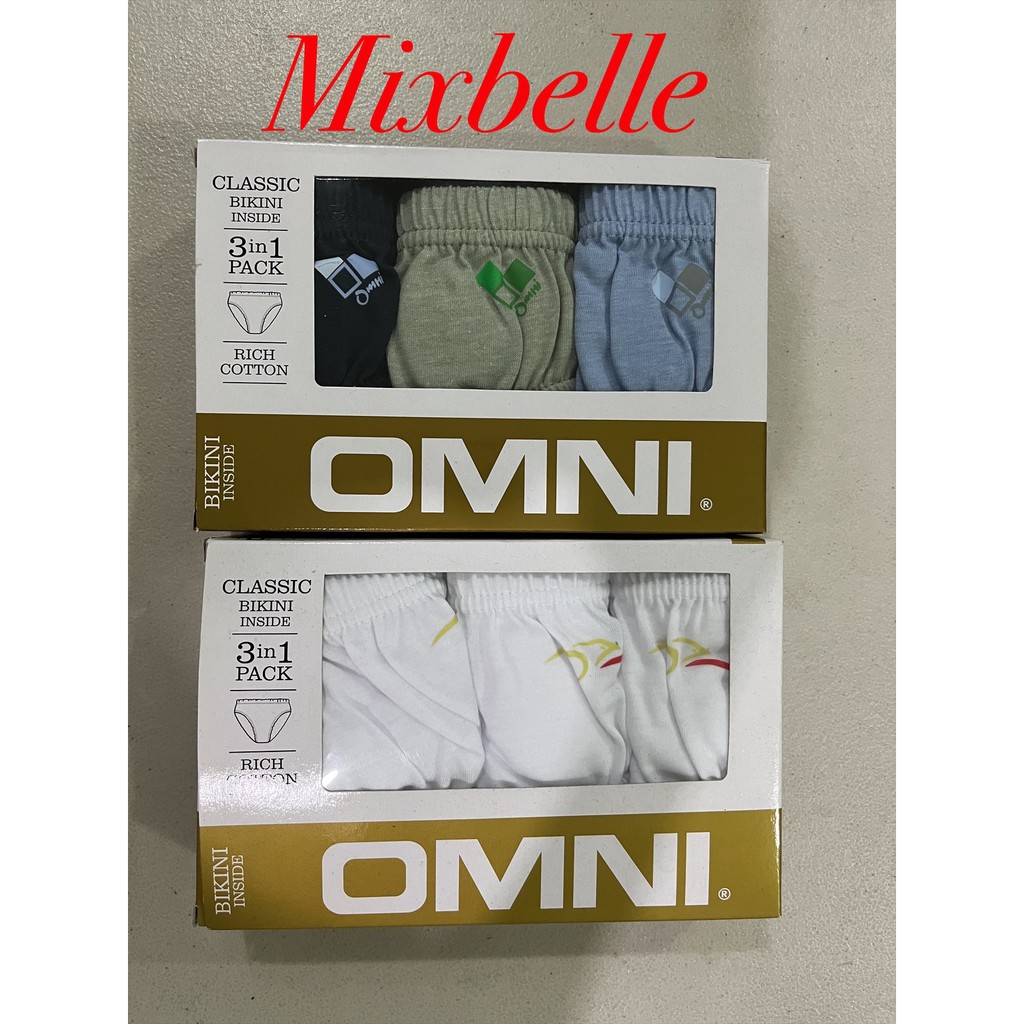 Omni Bikini Brief Inside Garter 3pcs Shopee Philippines