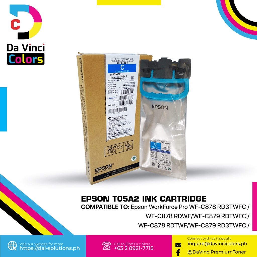 EPSON T05A ORIGINAL GENUINE INK CARTRIDGE Shopee Philippines