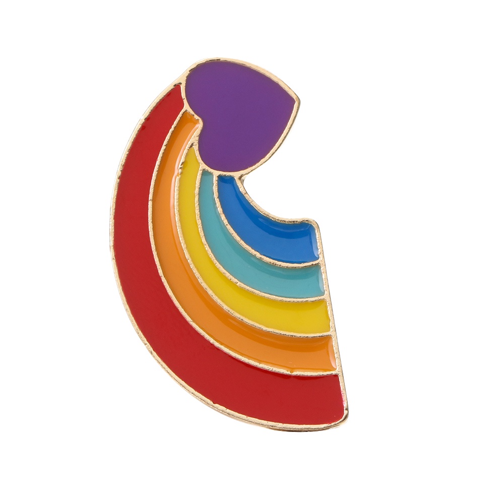 Pride Rainbow Gay Pins Flag Tinplate Badge Support Gay Lesbian Bisexual