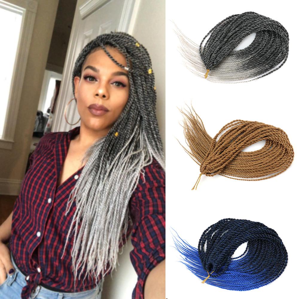 Synthetic Ombre Senegalese Twist Crochet Hair Extensions For African