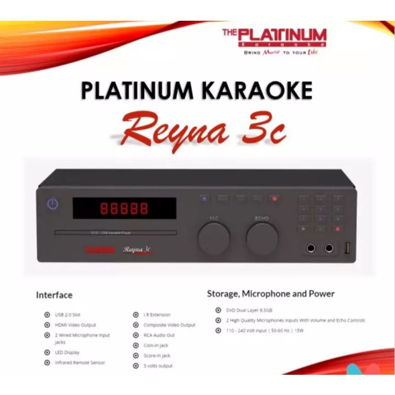 Platinum Reyna C Karaoke Player With Free Microphone Shopee Philippines