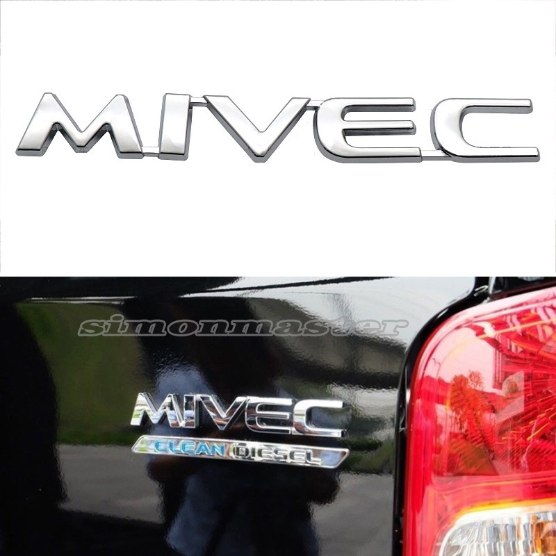 Modified MIVEC Car Body Emblem Sticker Auto Trunk Decorative Badge