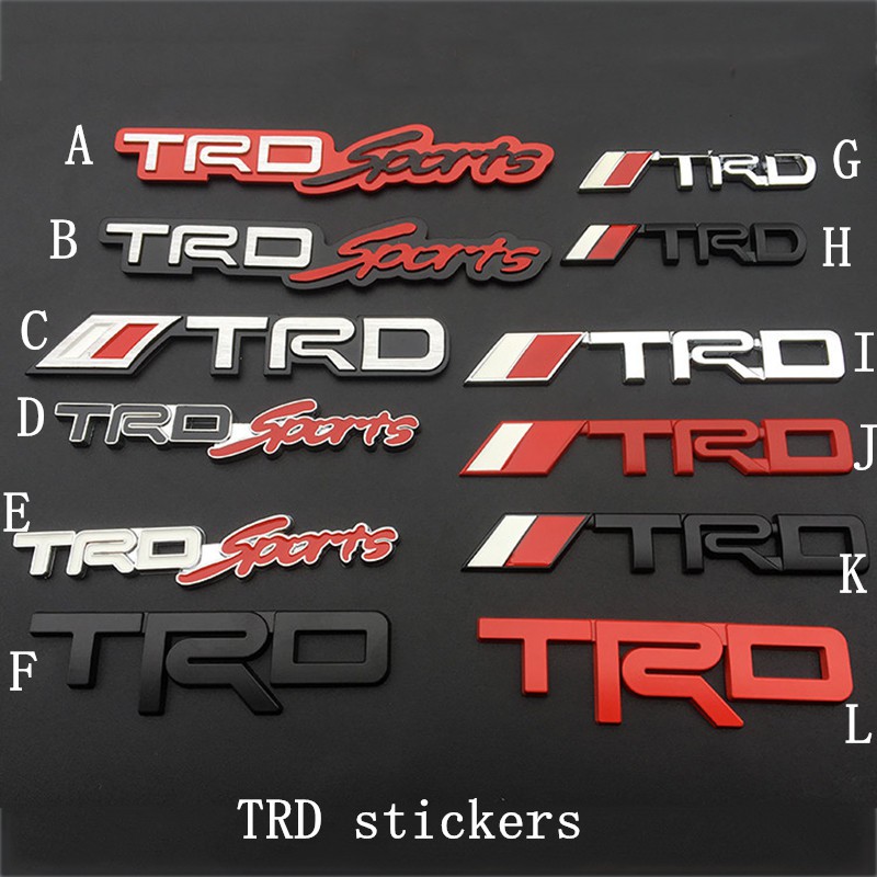 Trd Sport Side Trunk Emblem Badge Sticker Decal Toyota Trd D Metal