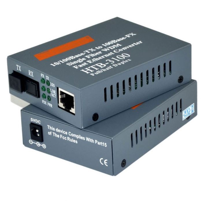 Htb Mbps Converter Fiber Optical Single Mode Transceiver Media