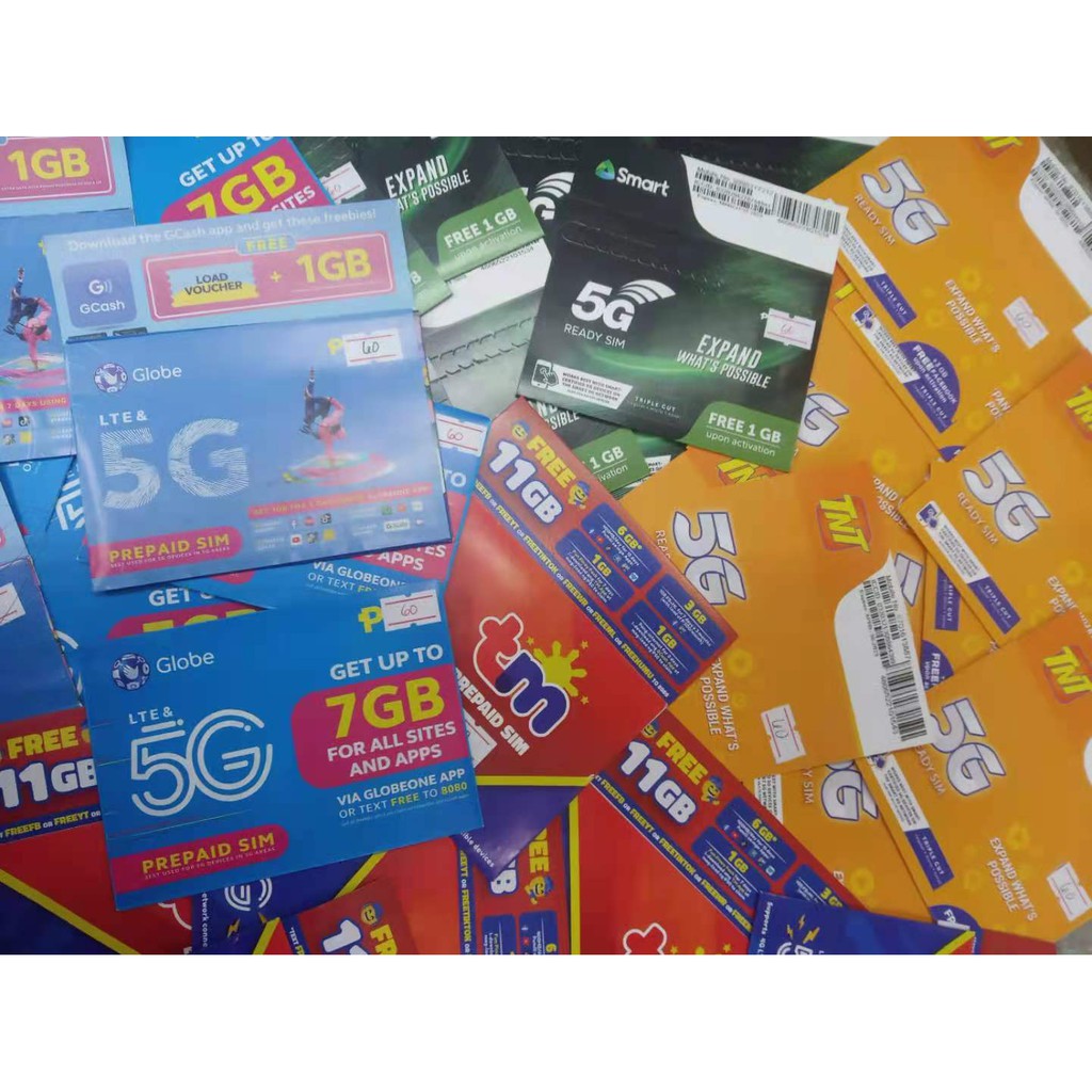 Tri Cut G Sim Card Smart Tm Globe Tnt Dito Sim Card Shopee