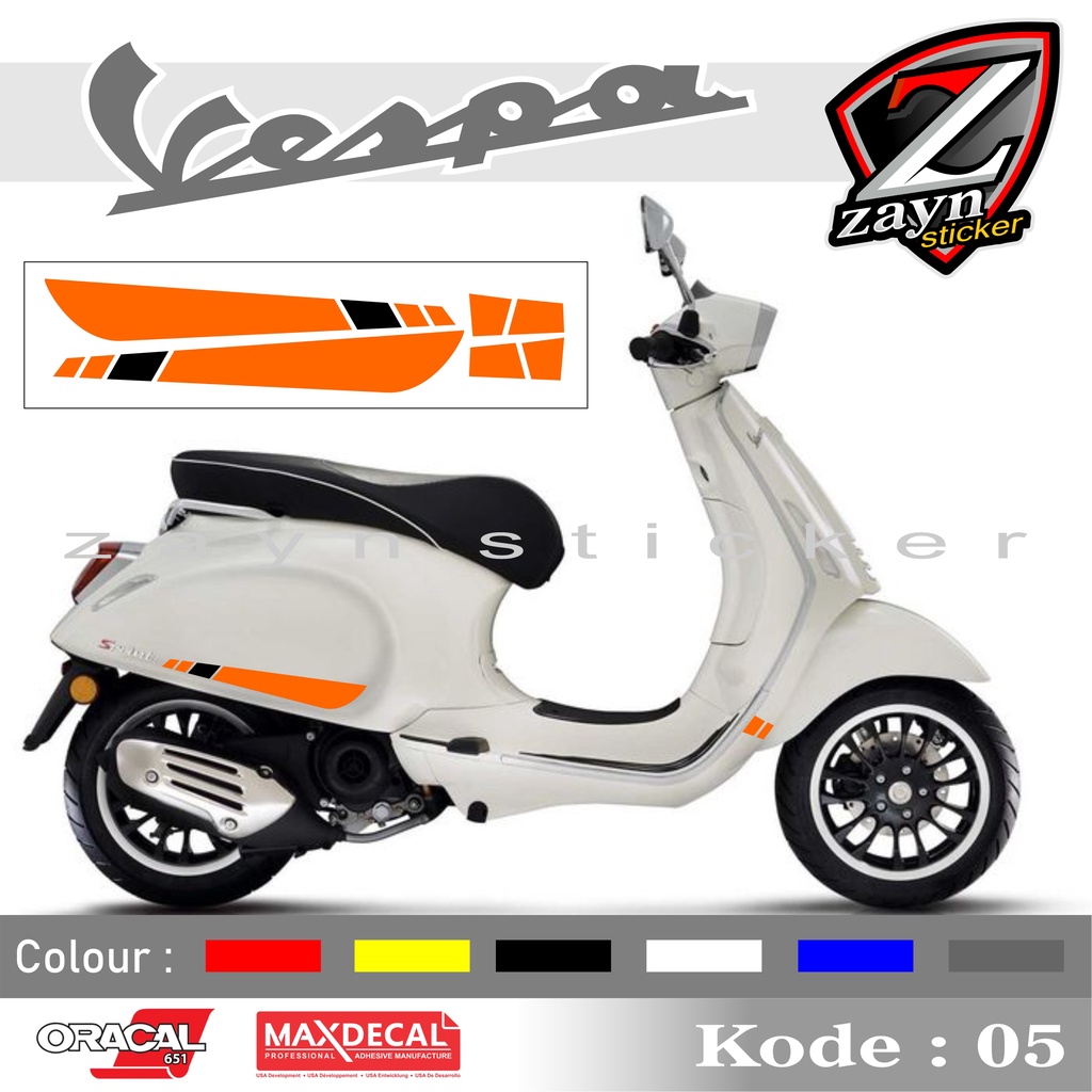 Vespa UNIVERSAL Minimalist LIST CUTTING STICKER STRIPING STICKER 05