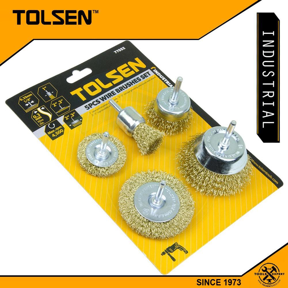 Tolsen Industrial 5pcs Wire Brushes Set 77552 Shopee Philippines