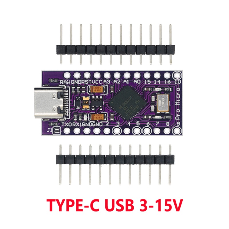 Mini Type C Micro USB Pro Micro ATMEGA32U4 5V 16MHZ Module With The