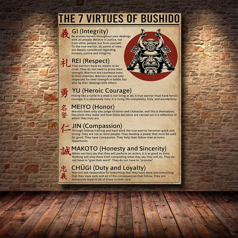 Gx New Virtues Of Bushido Samurai Japanese Culture Poster Poster