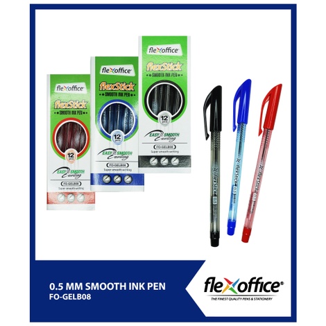 Flexoffice Fo Gelb Mm Flexstick Smooth Ink Pen Box Of Pcs