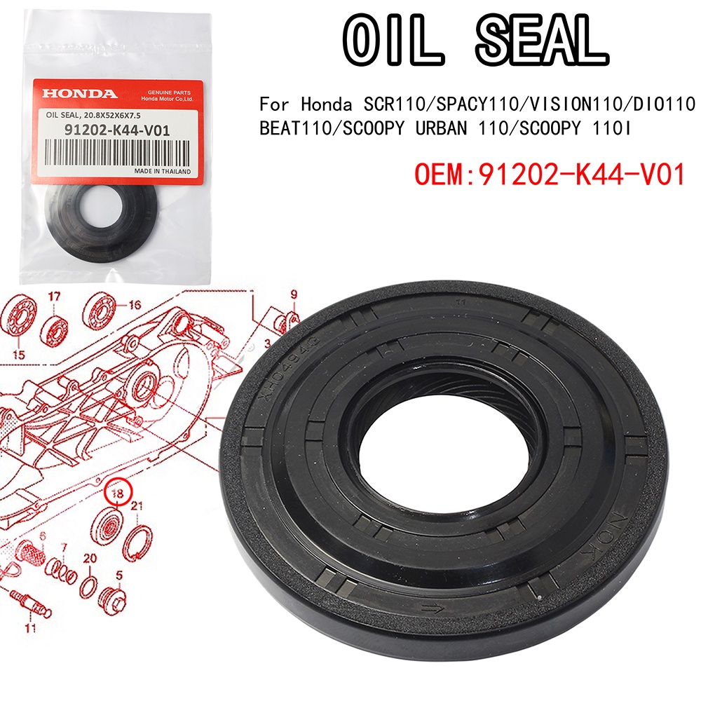 Kenada Racing Right CrankShaft Oil Seal For Honda Beat Fi V1 V2 91202