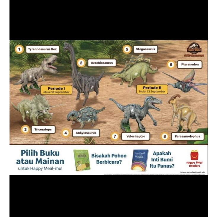 Happy Meal Mcd Mcdonalds Jurassic World Camp Cretaceous Shopee