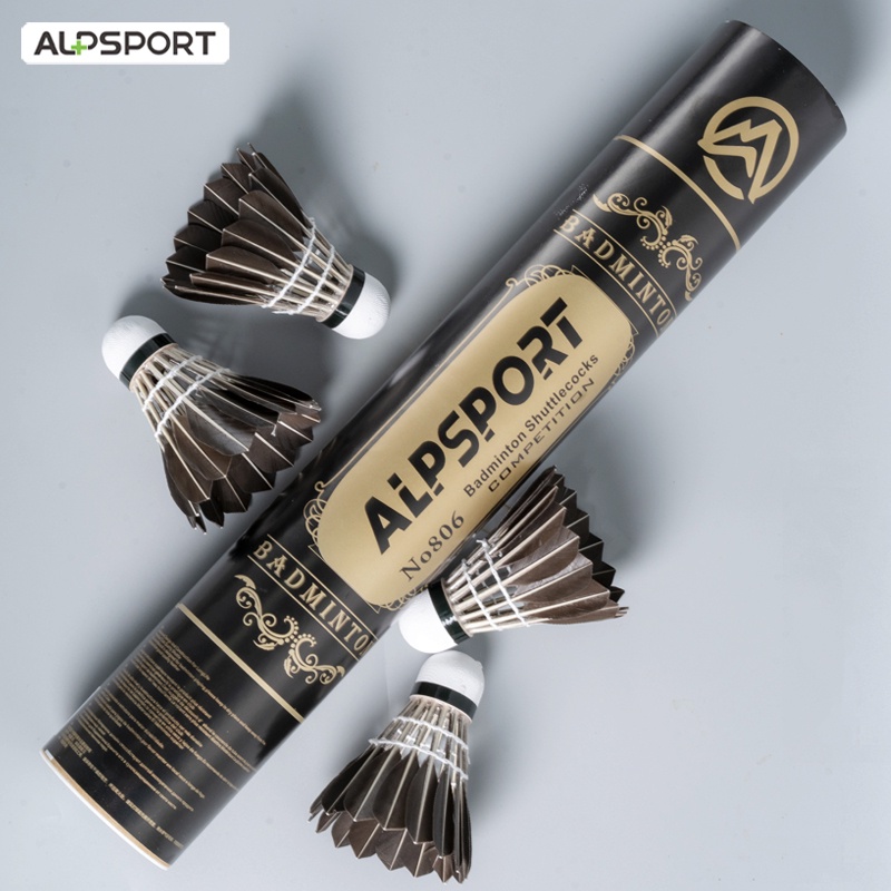 Alpsport Pcs Tube Black Goose Feather Durable Badminton Ball