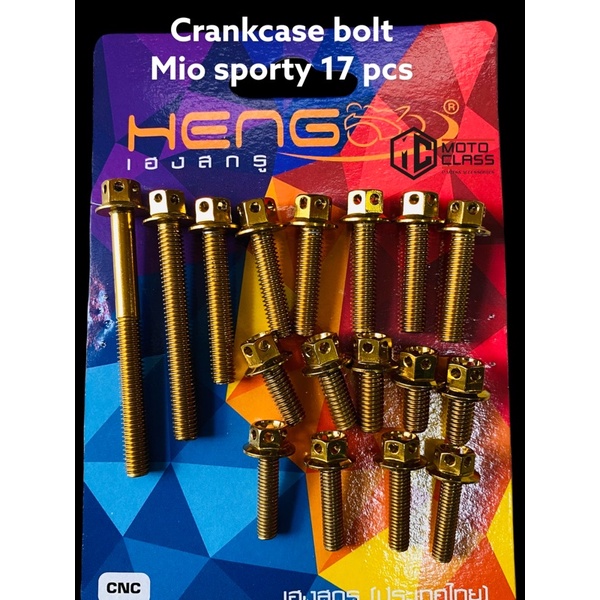 Heng Crankcase Bolt Mio Sporty Pcs Gold Shopee Philippines