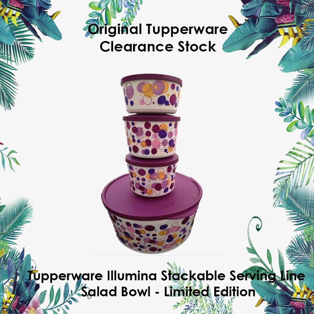 Tupperware Illumina Stackable Serving Line Salad Bowl Limited Edition