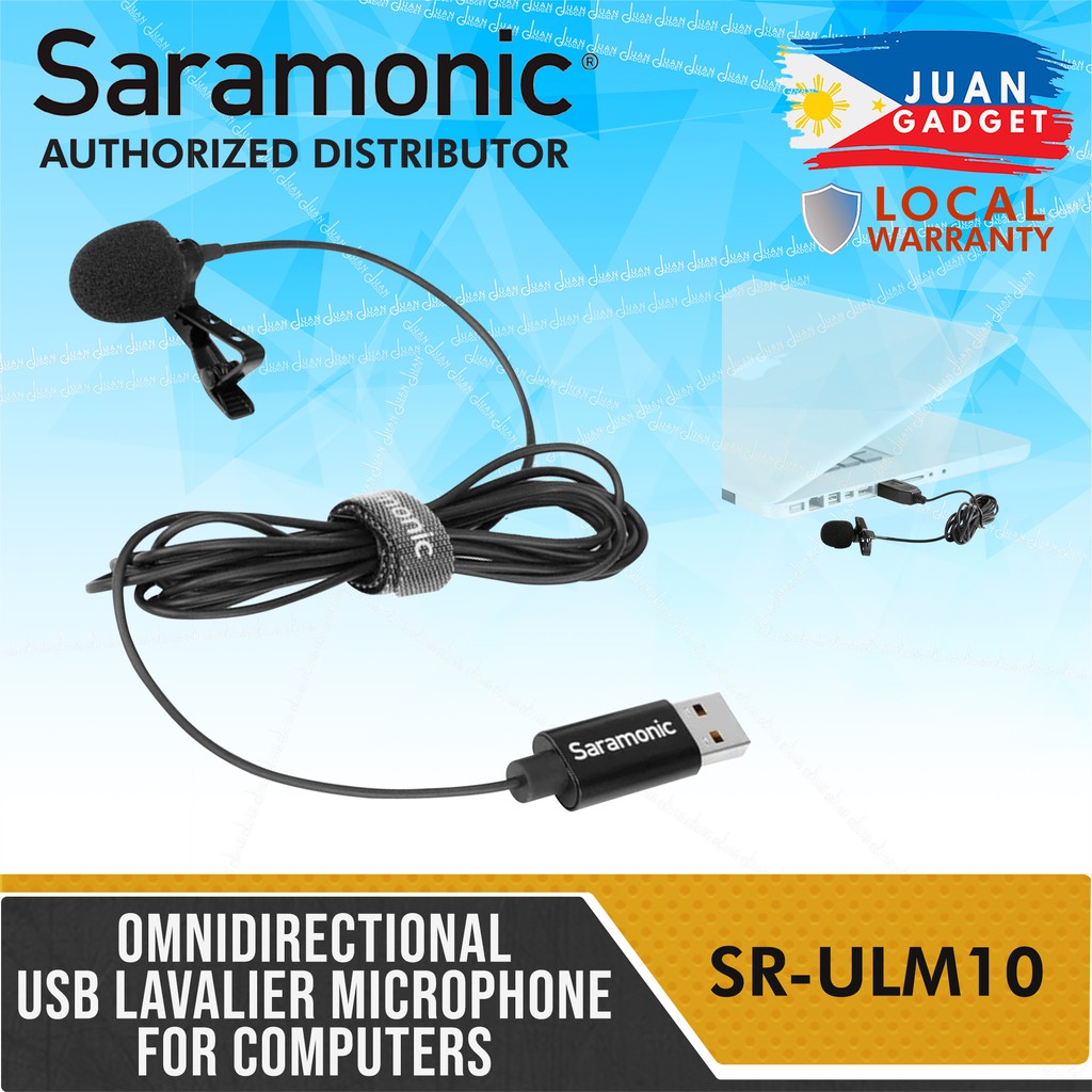 Saramonic Sr Ulm Clip On Omnidirectional Usb Lavalier Microphone For