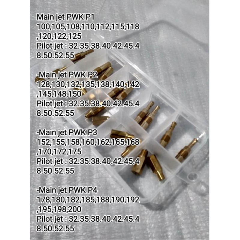 Pilot Jet And Main Jet 20pcs Pilot Jet Main Jet PWK PWM PJ34 UMA PE