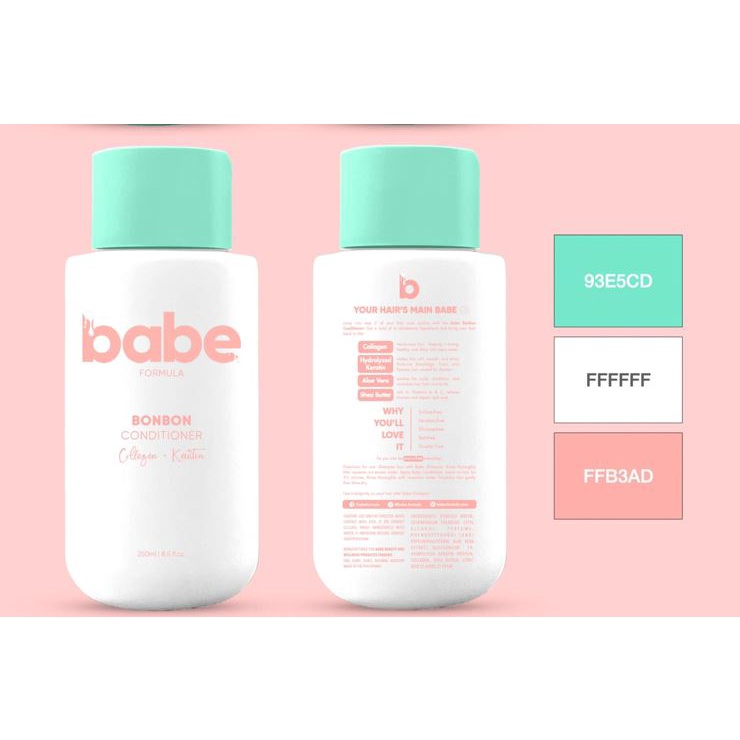 Authentic Effective BABE FORMULA Bonbon Shampoo Conditioner Blossom