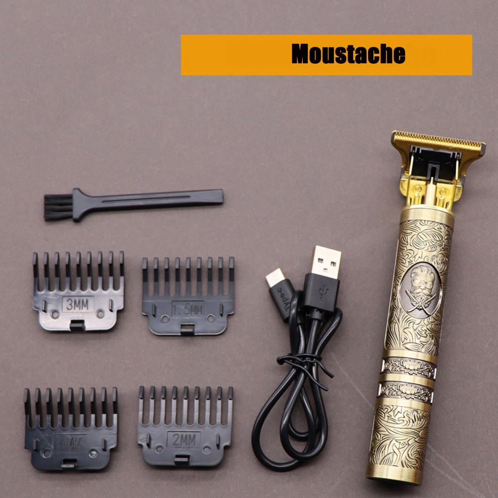 Professional Vintage T Rechargable Razor Hair Cut Clipper Trimmer