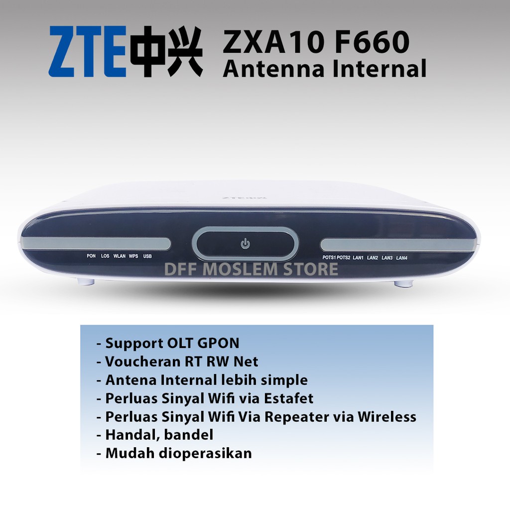 Modem Wifi Router ZTE ZXA10 F660 V1 ONT GPON ONU Internal Antenna