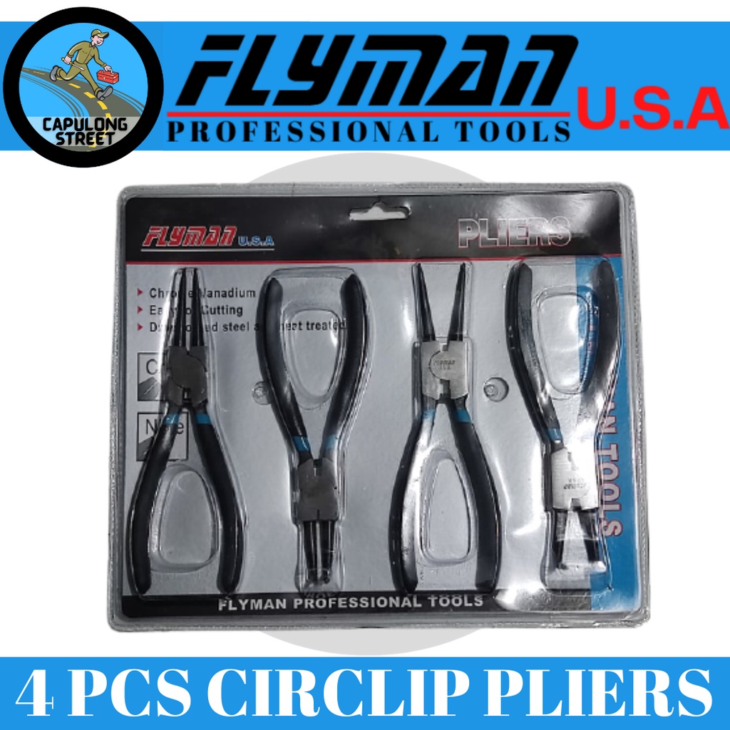 Capulong Flyman In Circlip Plier Snap Ring Plier With Rubber Handle