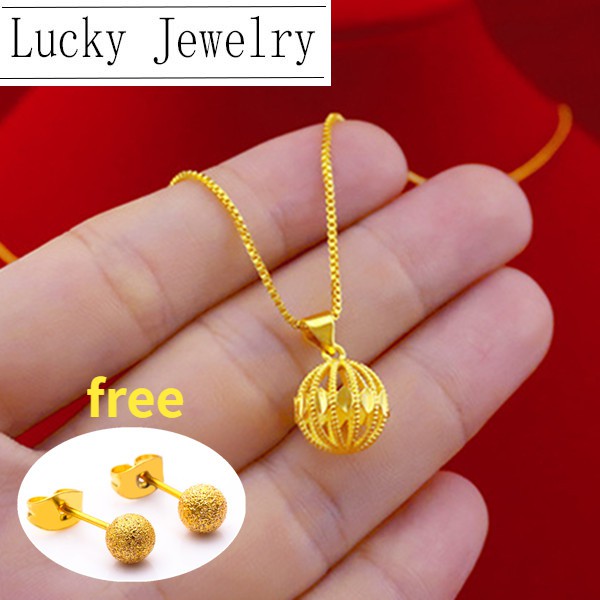 Philippines Ready Stock 18k Saudi Gold Necklace For Women Original