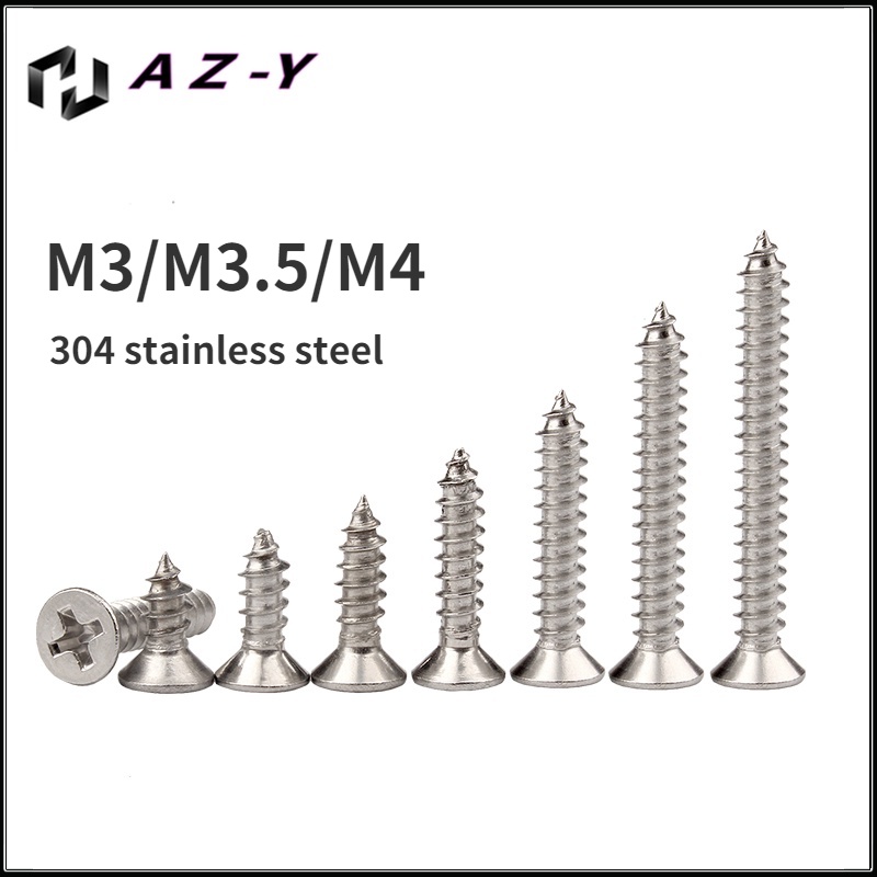 Wdym M M Stainless Steel Flat Self Tapping Screw Cross