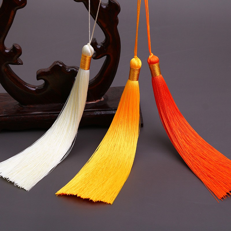 5pcs Lot Silk Long 17cm Tassels Hang Rope Cloth Accessories Polyester