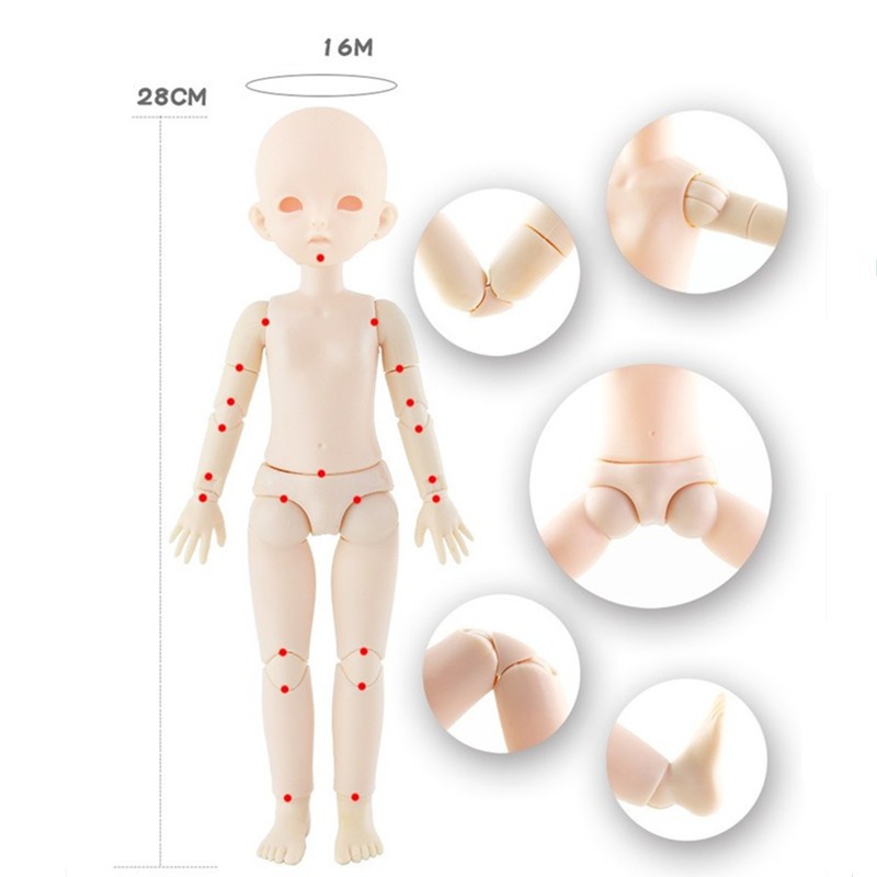 Bjd Doll Cm Baby Doll Toys Moveable Jointed Dolls Normal Skin Nude Doll Body DIY