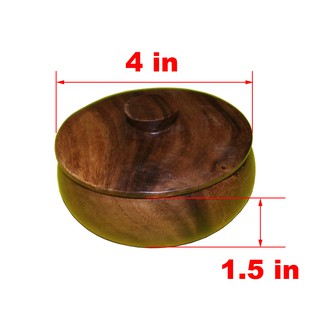 3 Set 4 Set Calabash Wooden Bowl With Cover Saucer Bowl 1 5x4x4