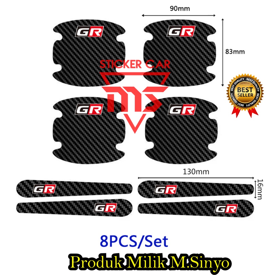 D Carbon Sticker Toyota Gr Sport Car Handle Protector Raize Rush