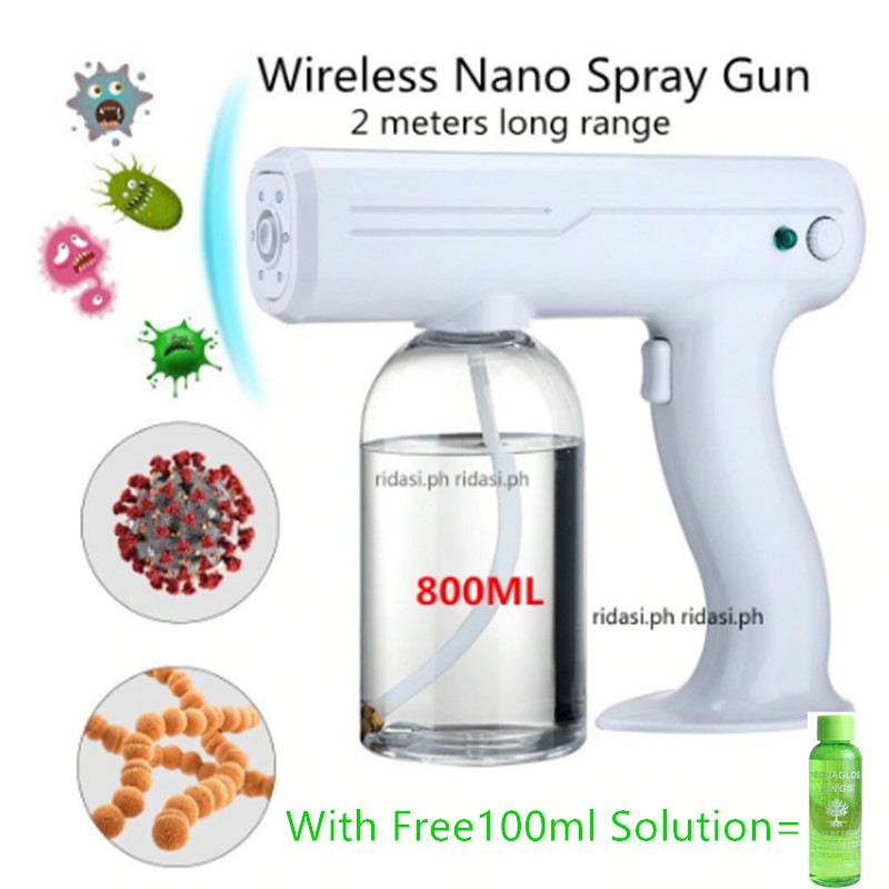 Wireless Disinfection Machine Gun Anion Blu Ray Nano Sprayer Spray Gun