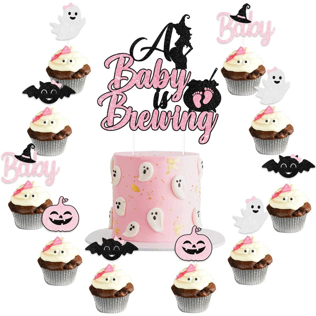 Fangleland Halloween Baby Shower Cake Decorations A Baby Is Brewing