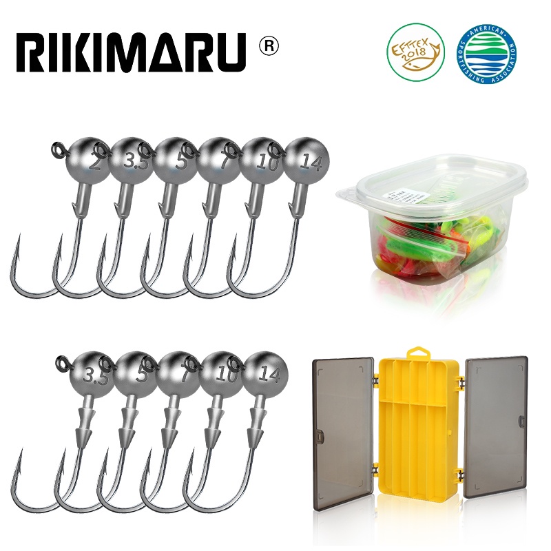 Rikimaru Pcs Set Lead Head Jig Fishing Hook Lead Jighead Hooks