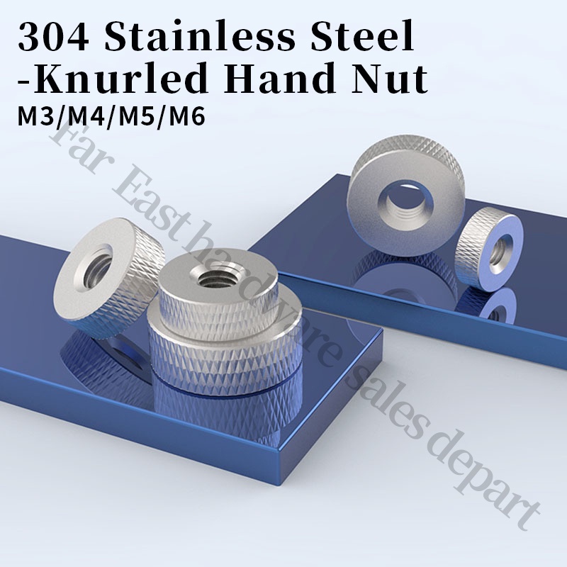 Stainless Steel Knurled Hand Nut Reticulated Flat Nut Stainless