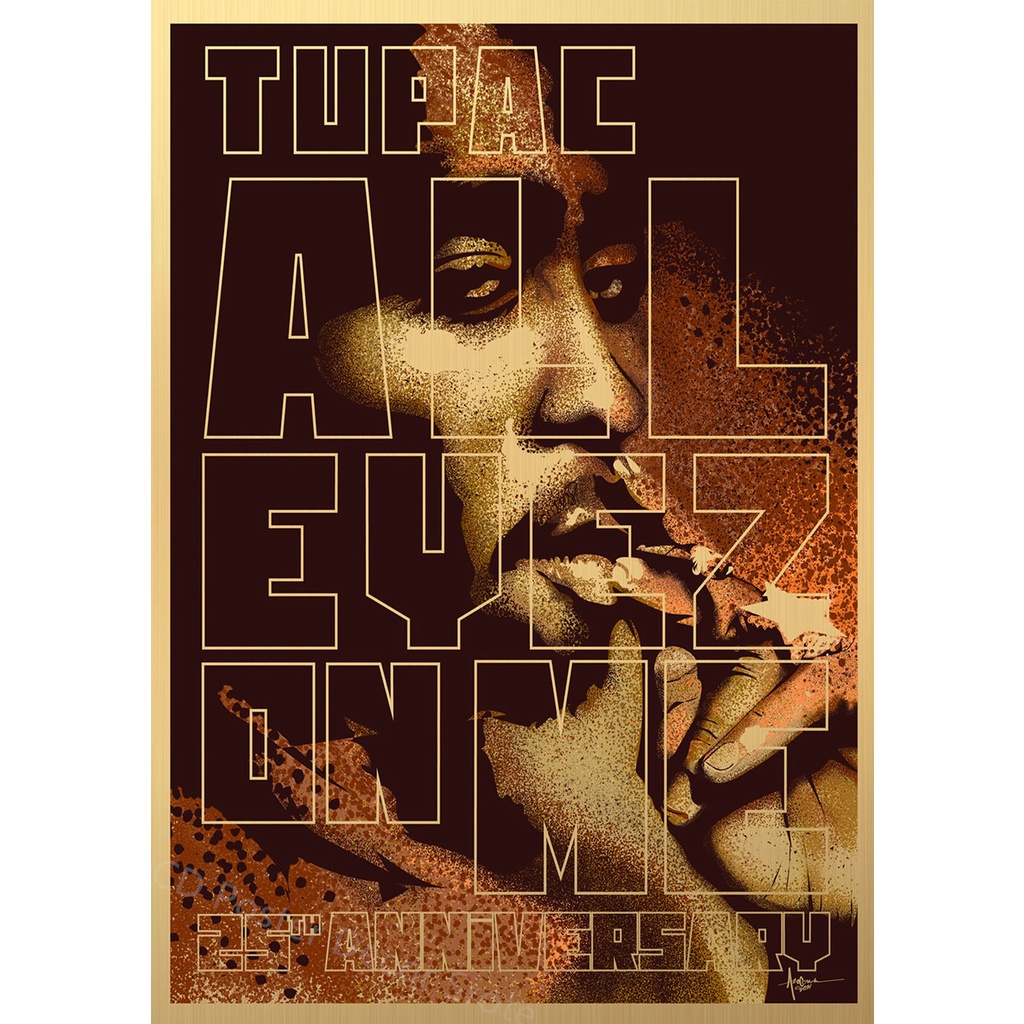 Hip Hop Singer Tupac Retro Poster Kraft Paper Pac Prints Posters