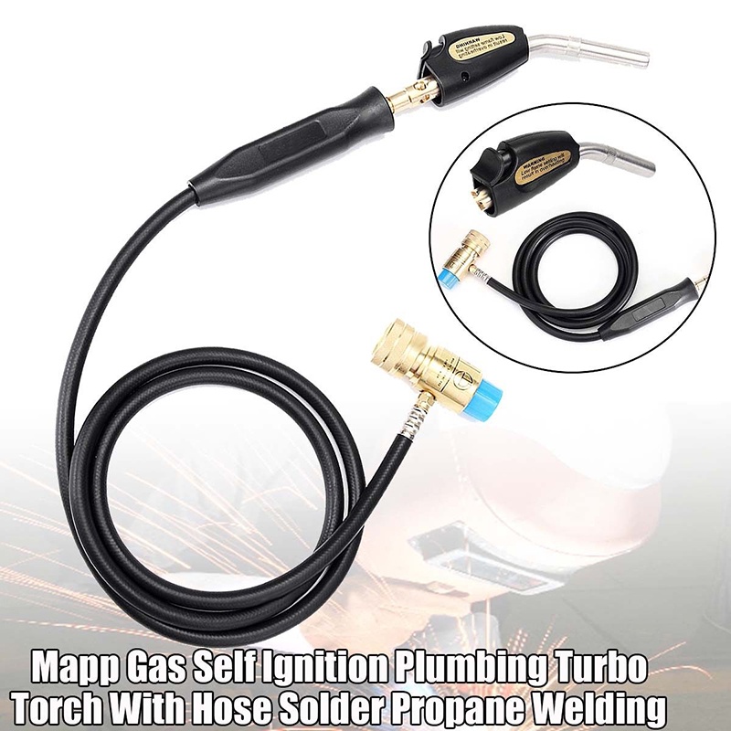 Mapp Gas Self Ignition Plumbing Turbo Torch Solder Propane Welding W