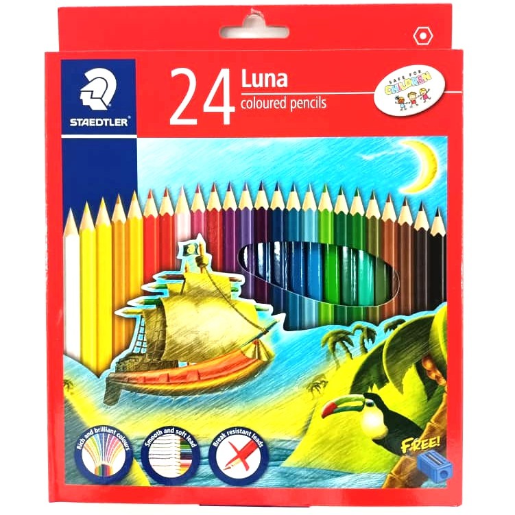 Staedtler Luna Colour Pencil Colour Free Sharpener Shopee