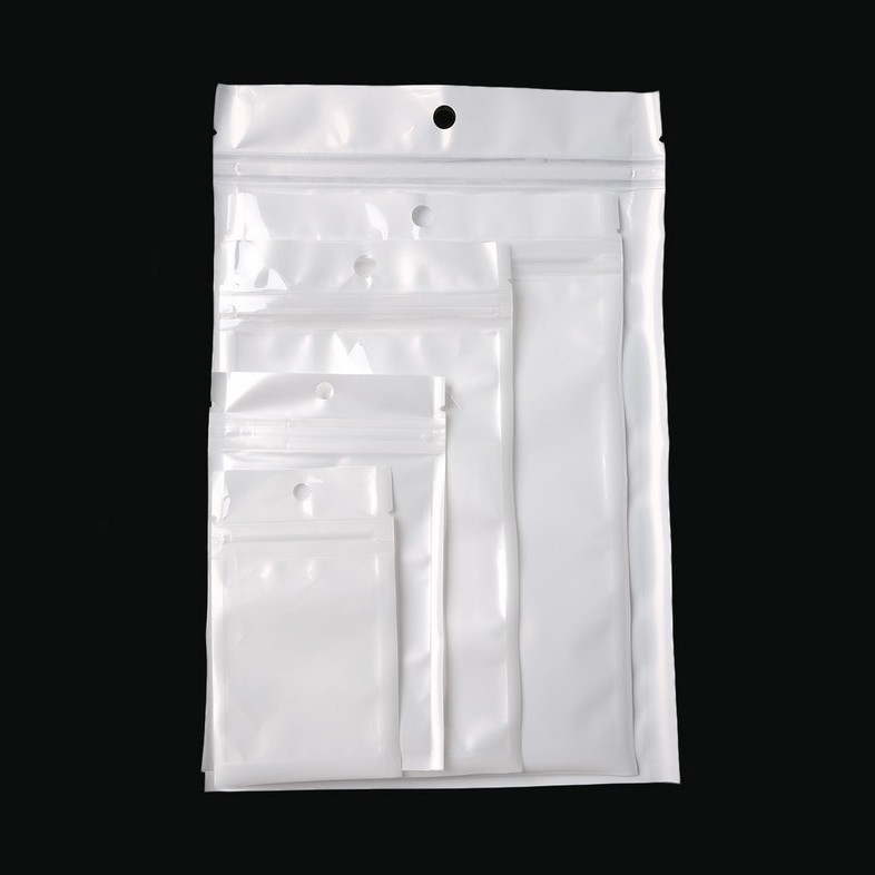 Pcs Multi Sizes White Clear Self Seal Zipper Plastic Retail