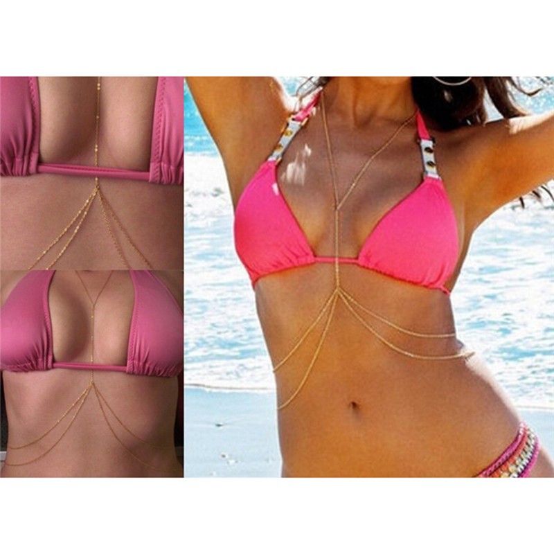 Sexy Body Belly Waist Chain Bikini Beach Harness Necklace Shopee