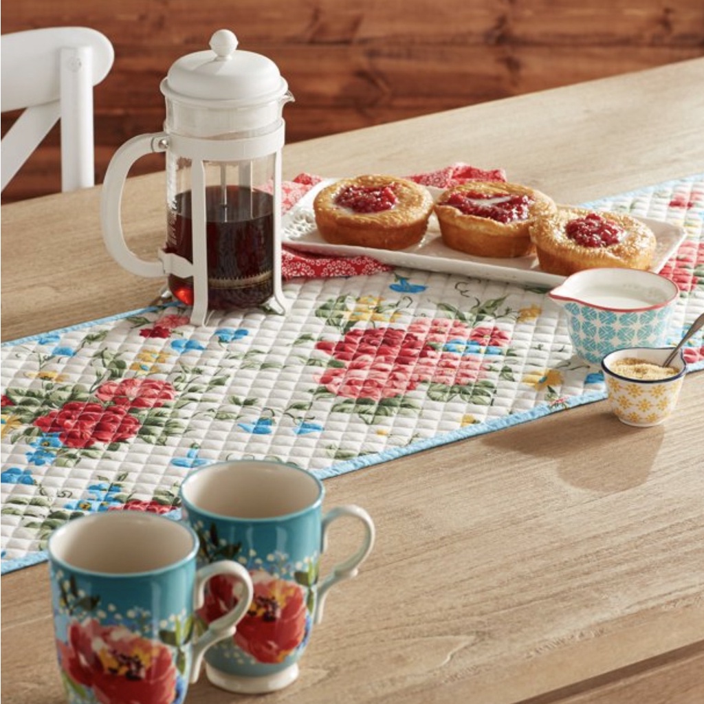 The Pioneer Woman Sweet Rose Quilted Table Runner Shopee Philippines