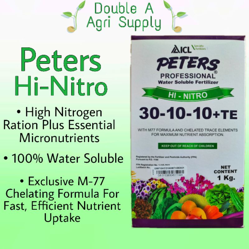 Peters Professional Water Soluble Foliar Fertilizer 1 Kilo Shopee