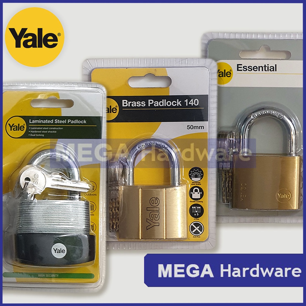 Yale Brass Padlock Or Laminated Padlock 30mm 40mm 50mm 60mm LONG